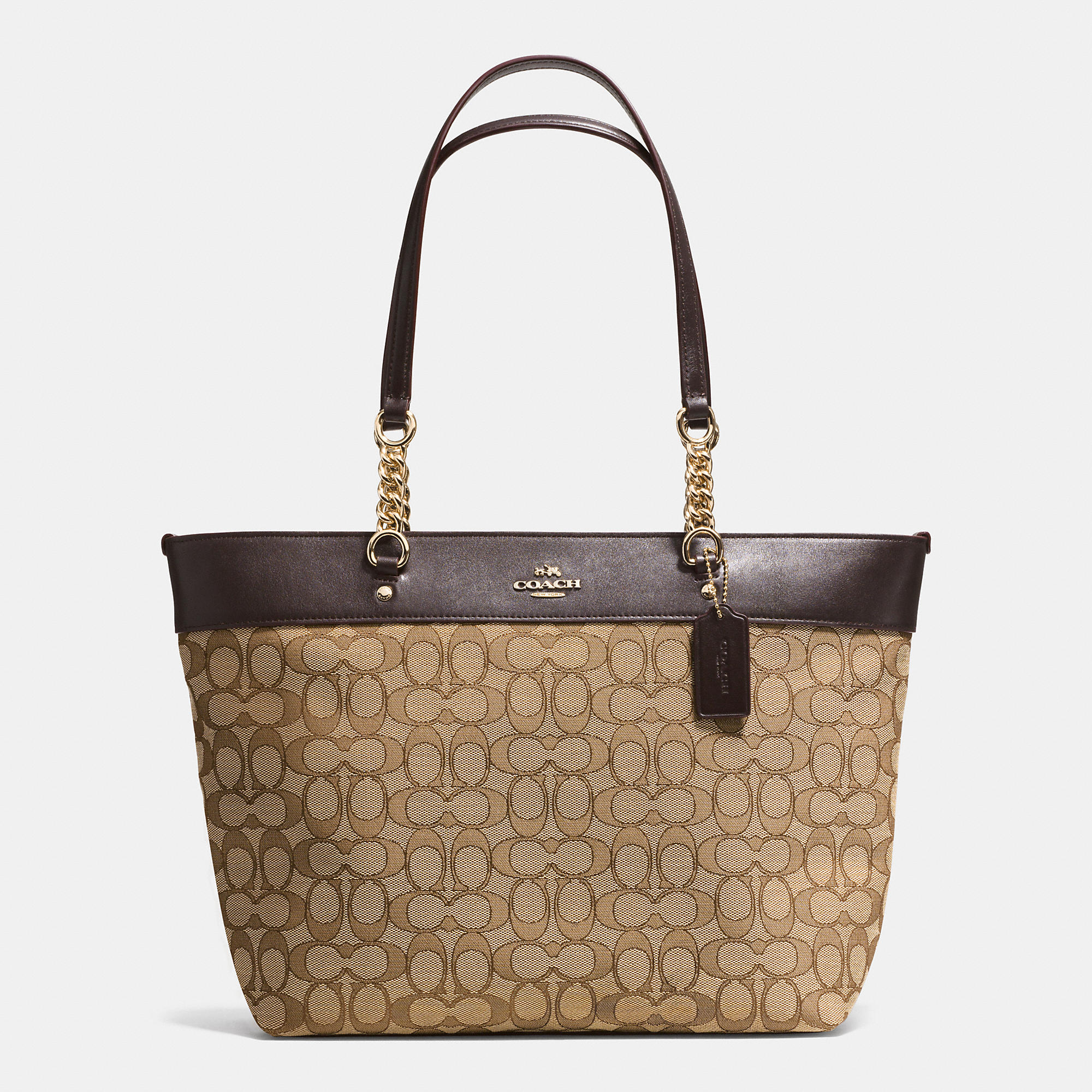 Storage Pocket Coach Sophia Tote In Signature Canvas | Coach Outlet Canada